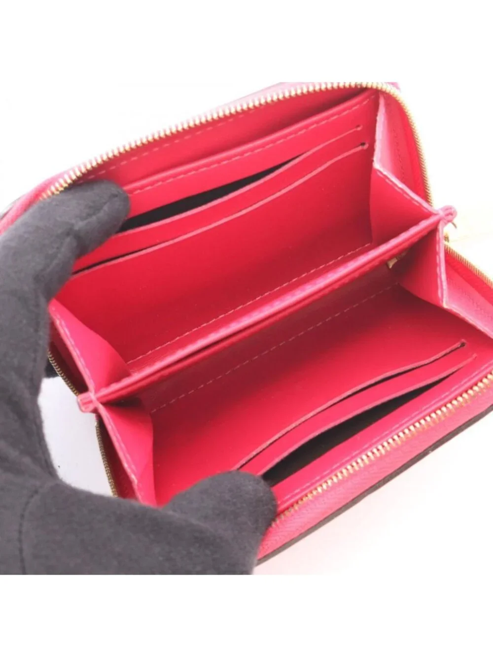 Louis Vuitton Coin Purse Zippy Monogram Vernis Rose Pop Leather